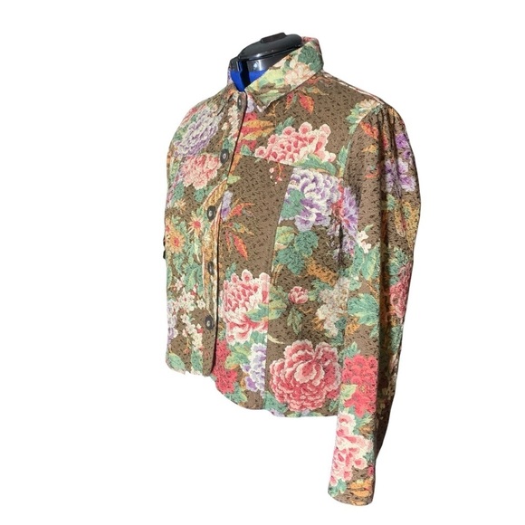 Coldweather Creek Vintage Floral Brown Blazer - Picture 5 of 10